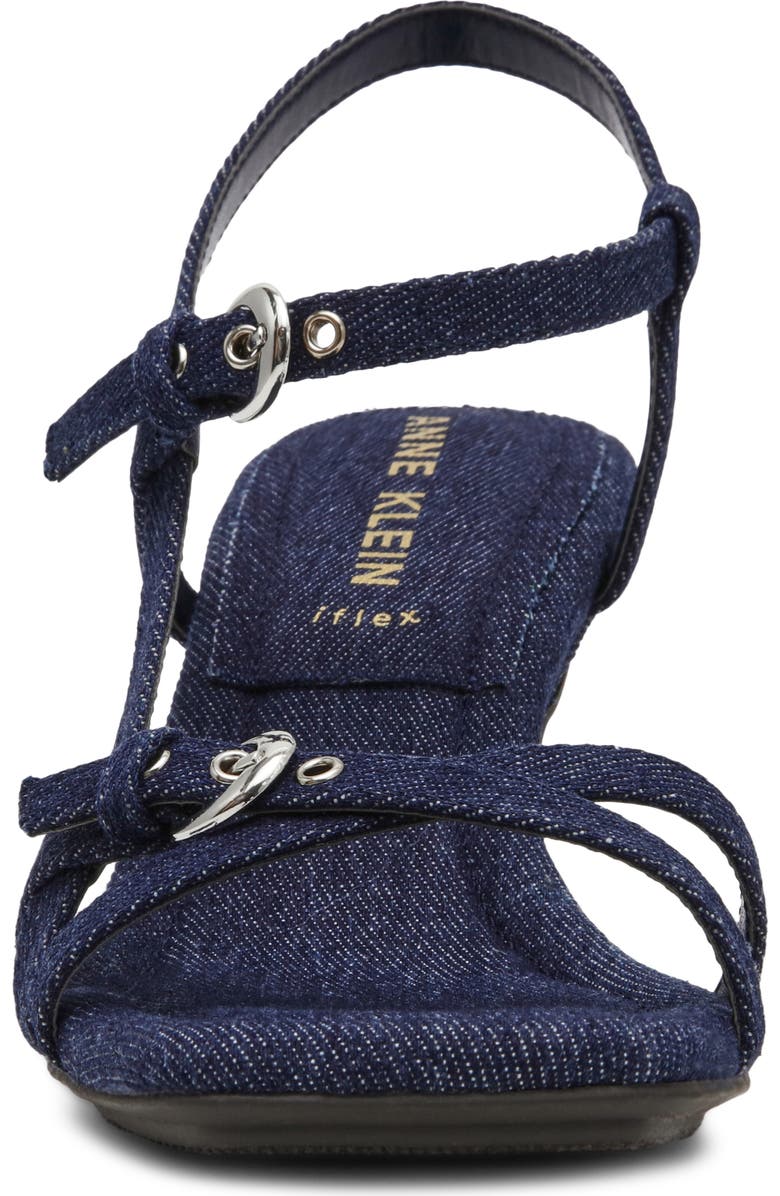 Anne Klein Jaydyn Kitten Heel Sandal, Alternate, color, Denim