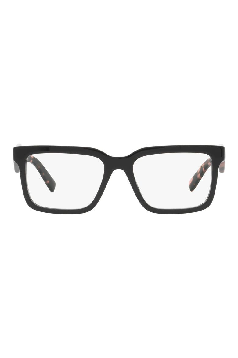 54mm Square Optical Glasses, Main, color, BLACK