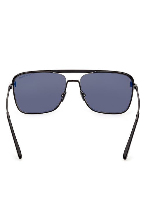 Tom Ford Jake 60mm Navigator Sunglasses In Brown