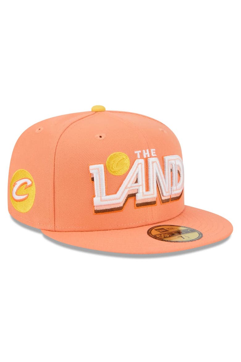Men's New Era Orange Cleveland Cavaliers 2025/26 City Edition 59FIFTY Fitted Hat, Main, color, Orange