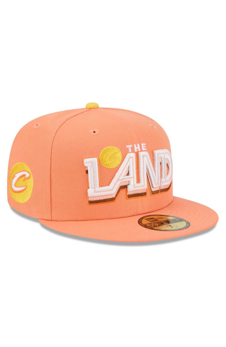 New Era Men's New Era Orange Cleveland Cavaliers 2025/26 City Edition 59FIFTY Fitted Hat, Main, color, Orange