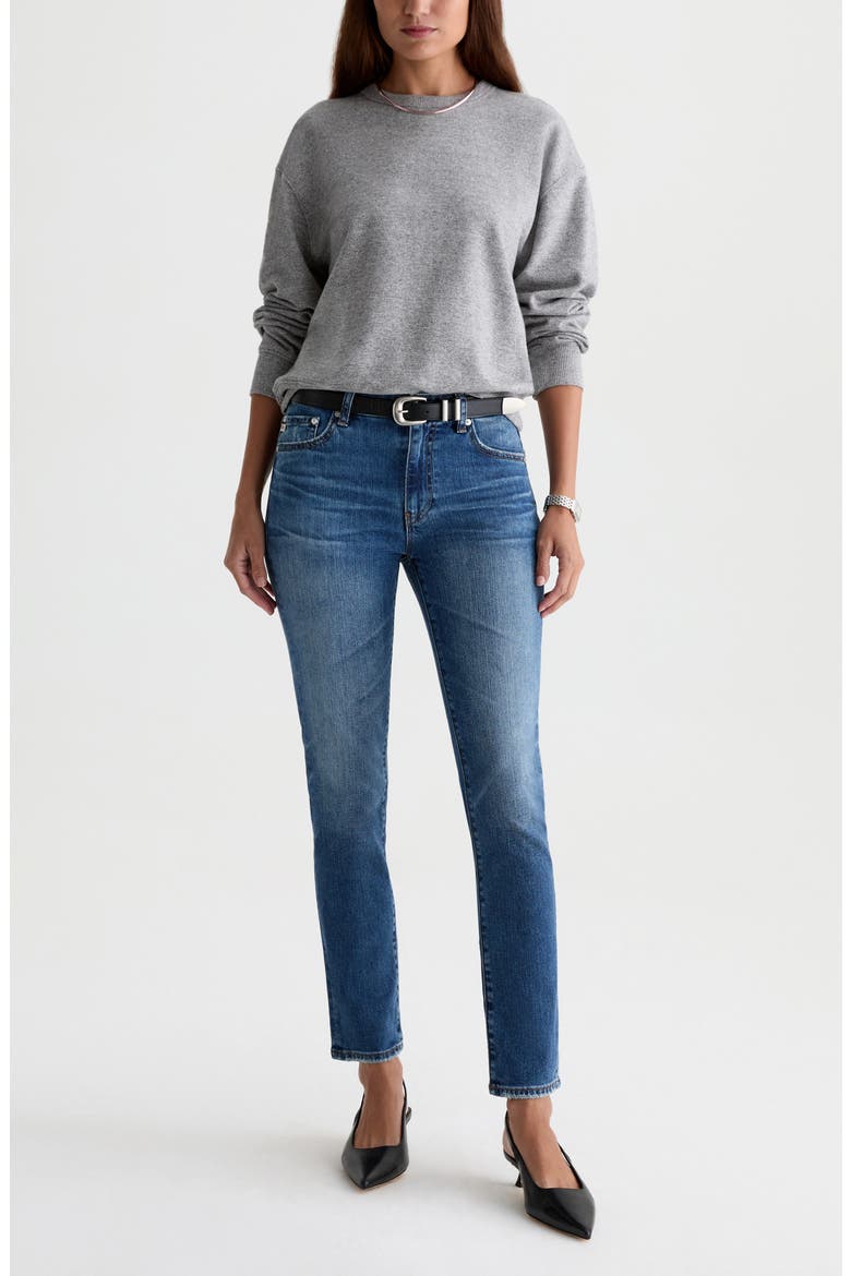 Mari Mid Rise Slim Straight Leg Jeans, Alternate, color, 15 YEARS PRAGUE