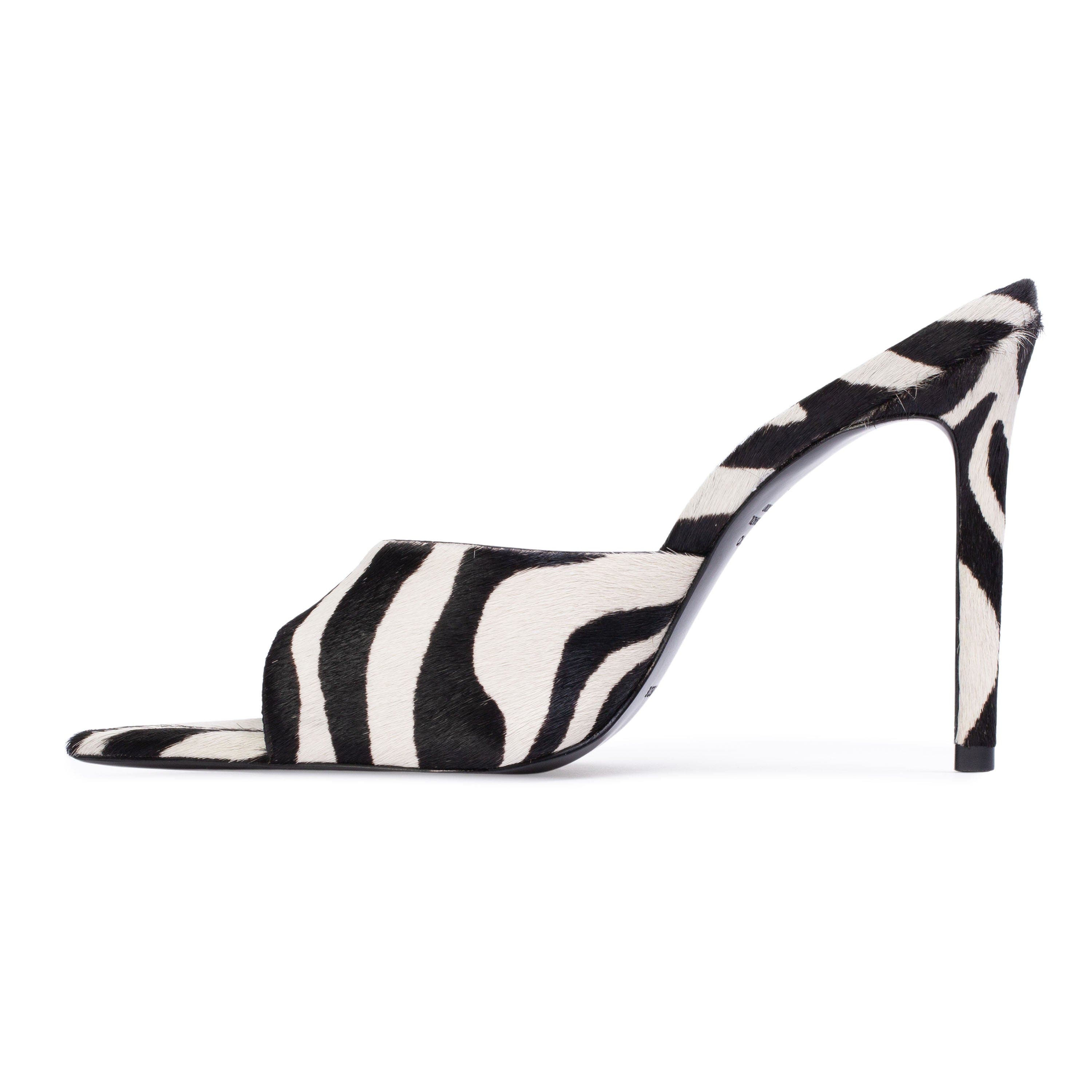 BLACK SUEDE STUDIO Bella Ponyhair High Heel, Alternate, color, Zebra Pony Hair