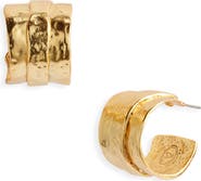 Karine Sultan Parchment Textured Hoop Earrings