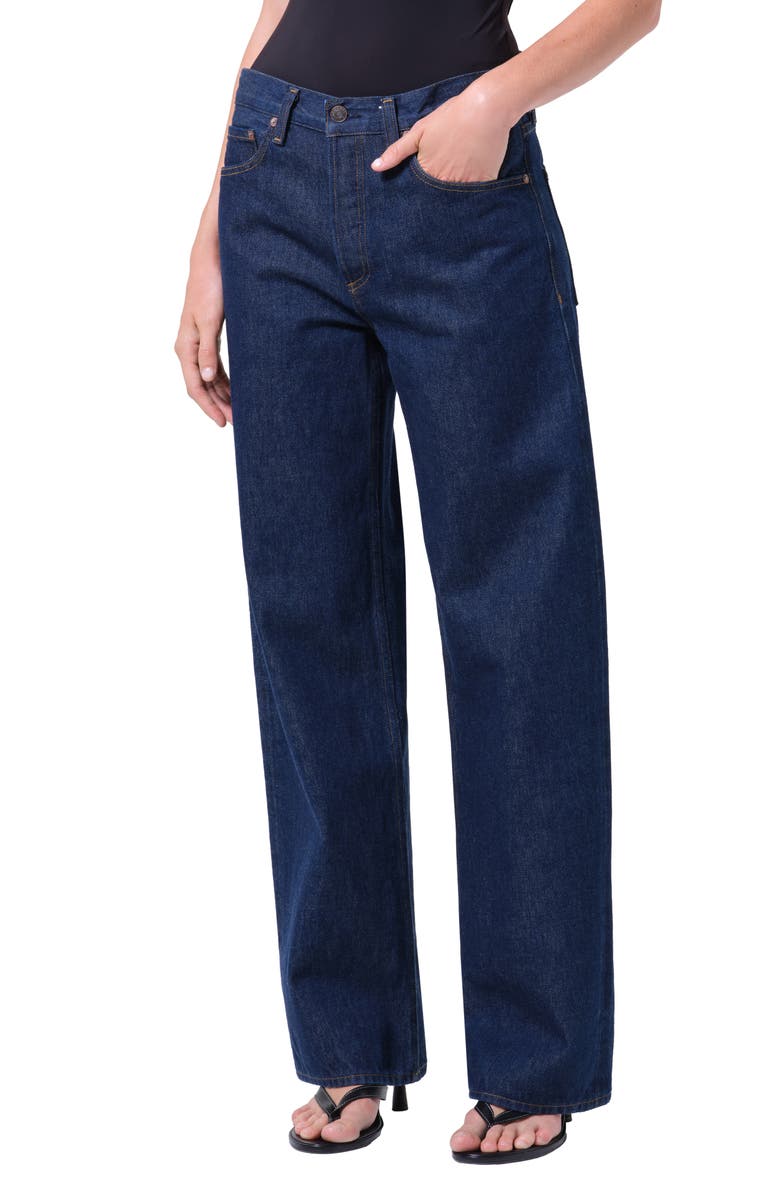 AGOLDE Arc High Waist Loose Wide Leg Jeans, Alternate, color, Rinse Rinse Indigo