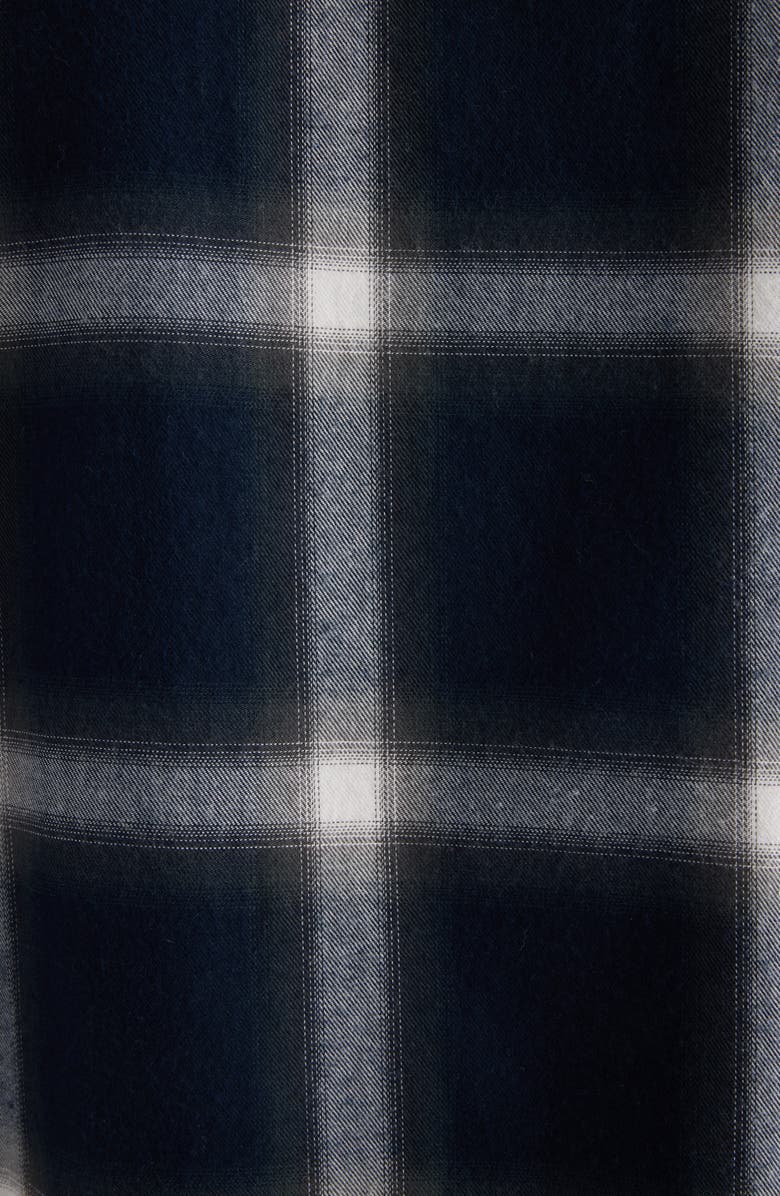 Acne Studios Setar Shadow Check Long Sleeve Flannel Button-Up Shirt, Alternate, color, Navy Multi
