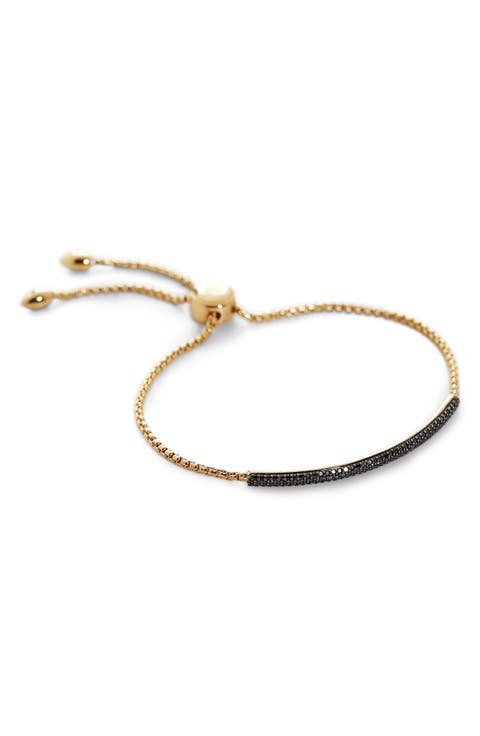 Fiji Black Diamond Mini Bar Slider Bracelet