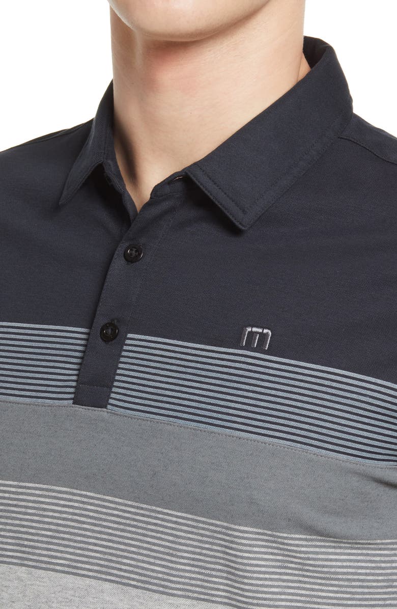 TravisMathew Take Flight Stripe Slim Fit Polo, Alternate, color,