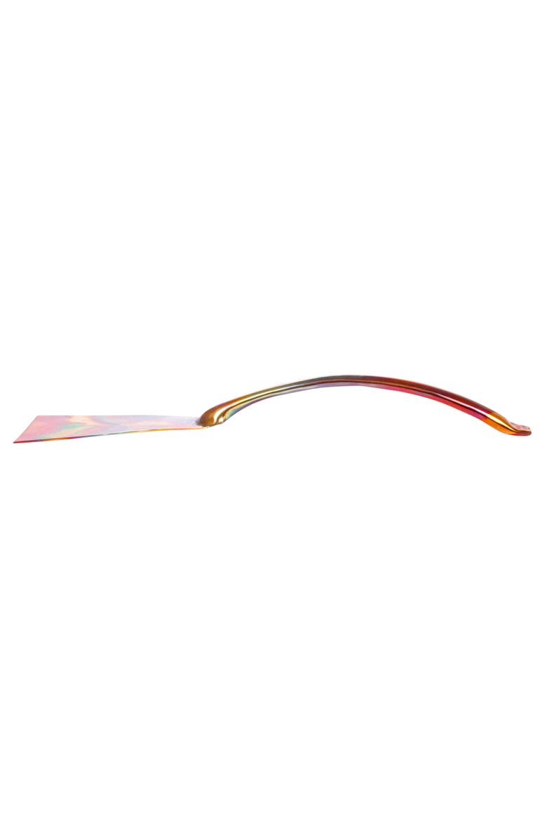 Modern Copper Cake Server in Drawstring Bag, Burnt Finish, Alternate, color, Multicolor
