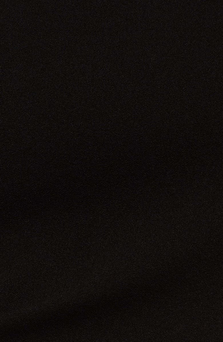 Adrianna Papell Beaded Petal Sleeve Sheath, Alternate, color, Black/ Ivory