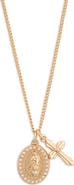 AllSaints Saint & Cross Pendant Necklace