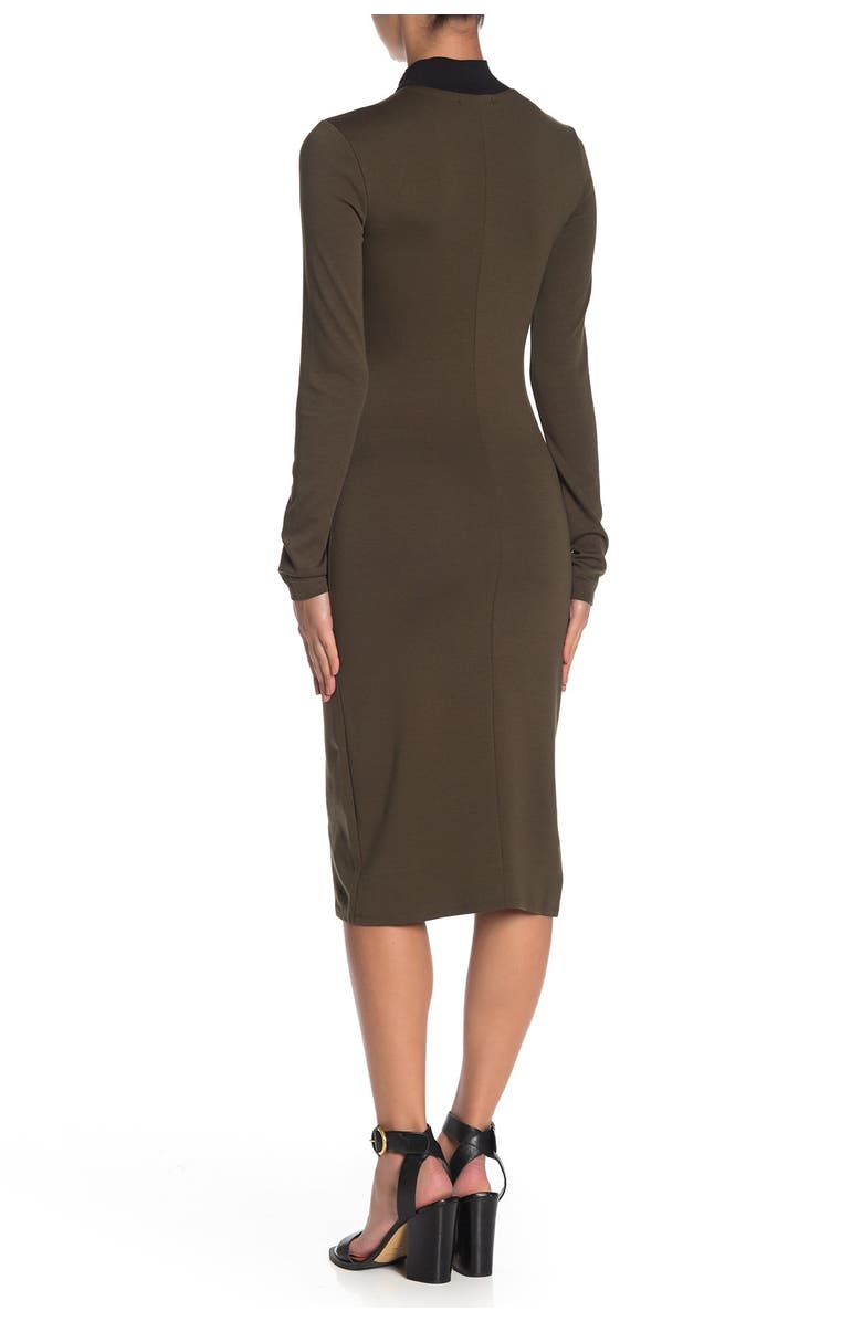 MAX AND ASH Contrast Mock Neck Midi Dress, Alternate, color,