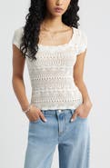 BP. Cotton Pointelle T-Shirt