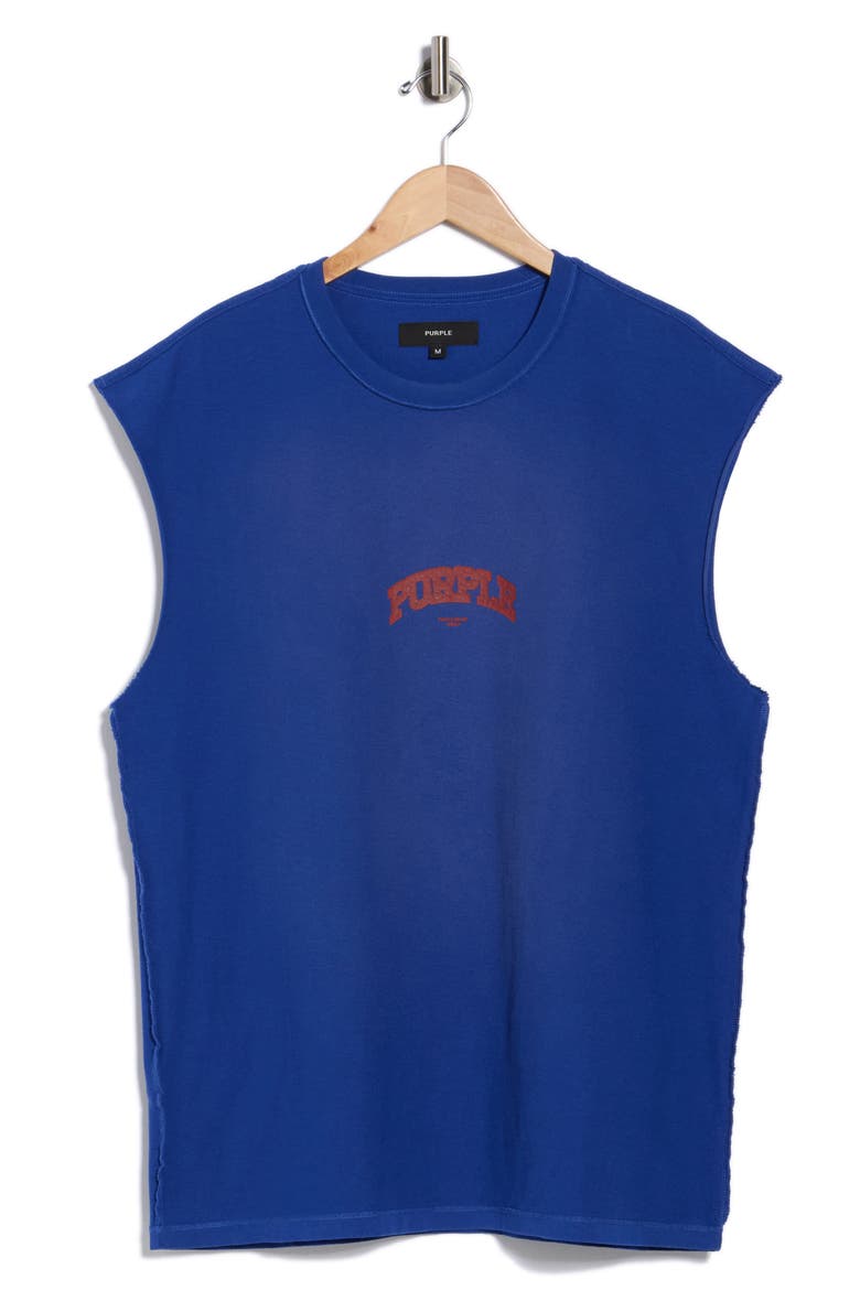 Logo Textured Graphic Tank, Alternate, color, BLUE