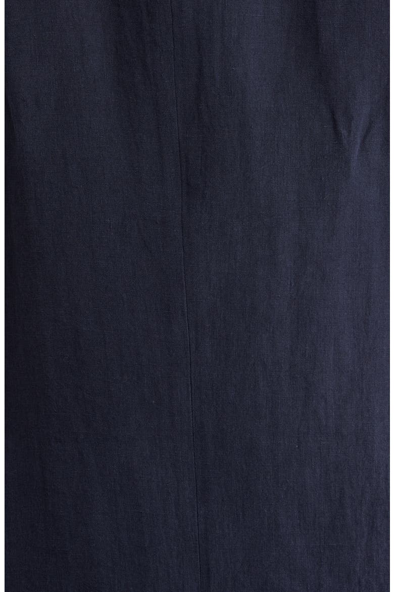 Tailored Fit Solid Linen Blazer, Alternate, color, NAVY
