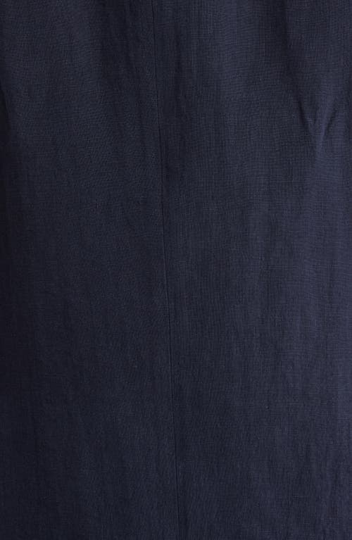 Percival Tailored Fit Solid Linen Blazer In Blue