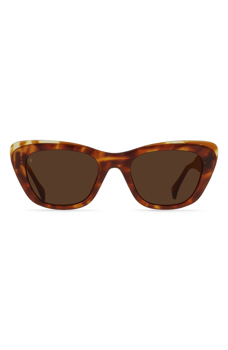 RAEN Kimma 52mm Polarized Cat Eye Sunglasses, Main, color, Tortoise