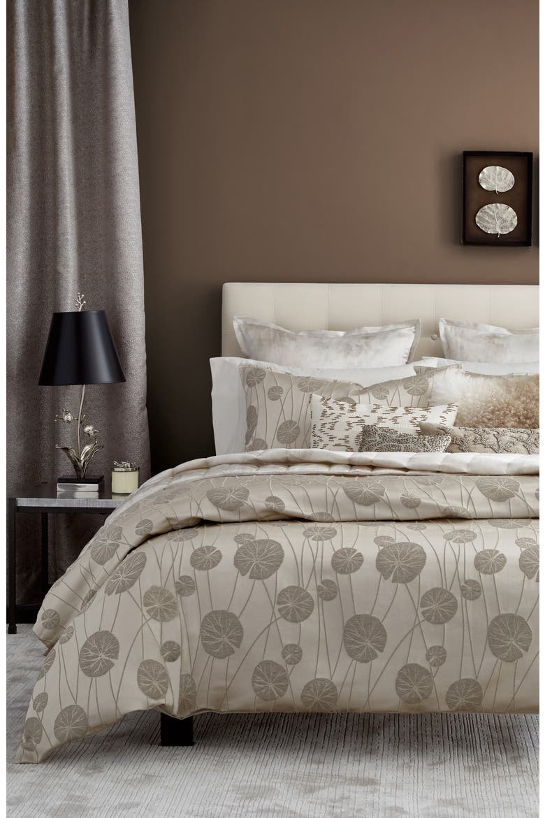 Lily Pad Duvet Cover, Main, color, CHAMPAGNE