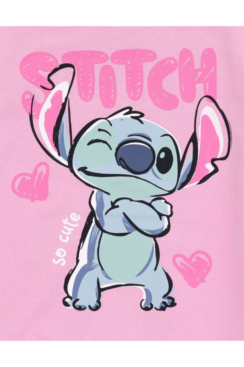 Lilo & Stitch Fleece Sweatshirt and Flare Leggings Set, Alternate, color, Pink Blue Stitch