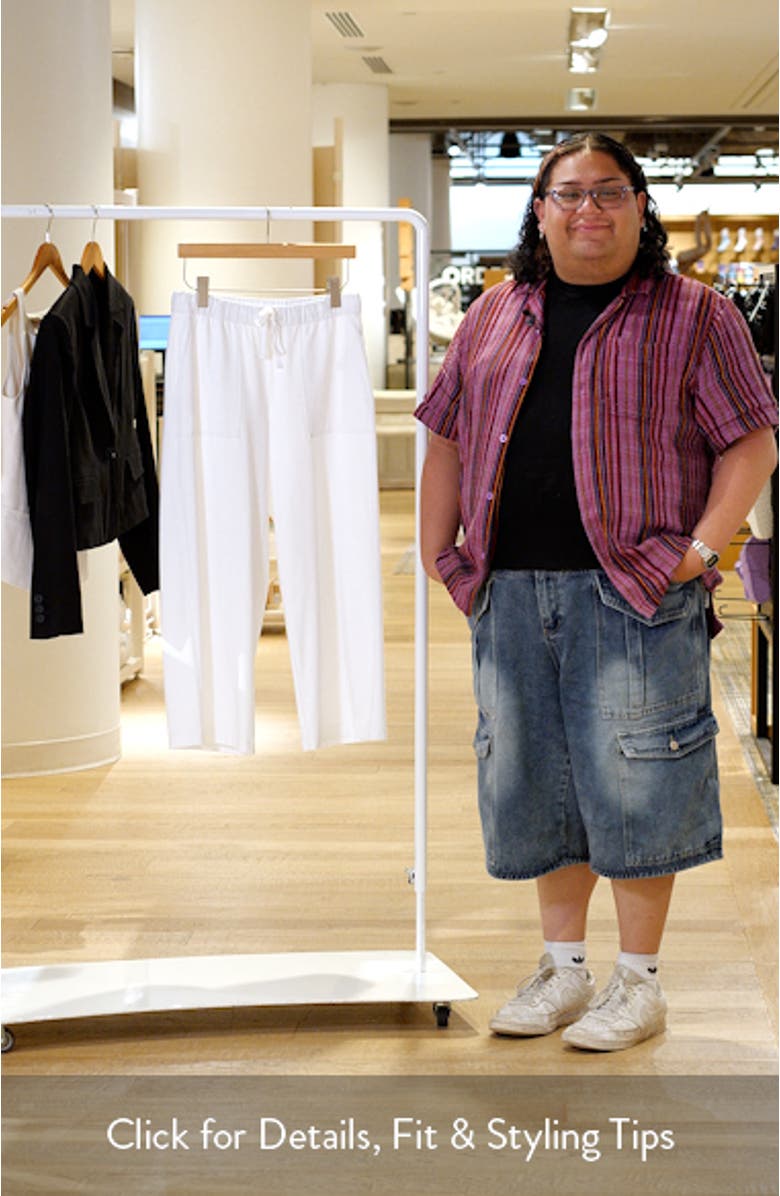 Stretch Organic Cotton Crop Wide Leg Pants, sales video thumbnail