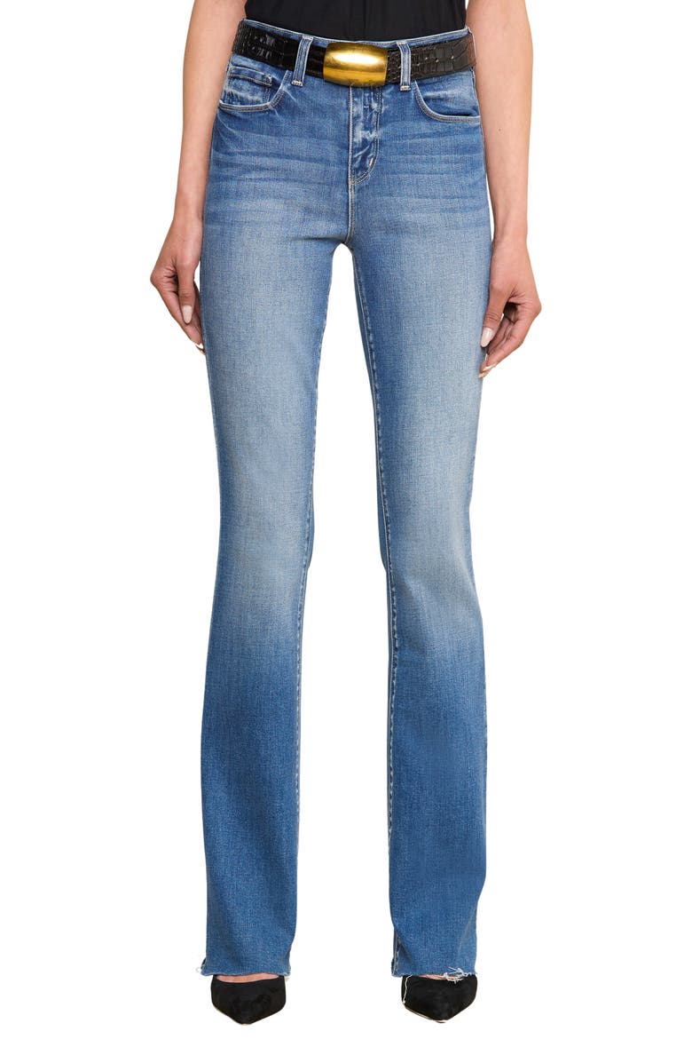 Ruth Raw Hem Straight Leg Jeans, Main, color, CAMBRIDGE