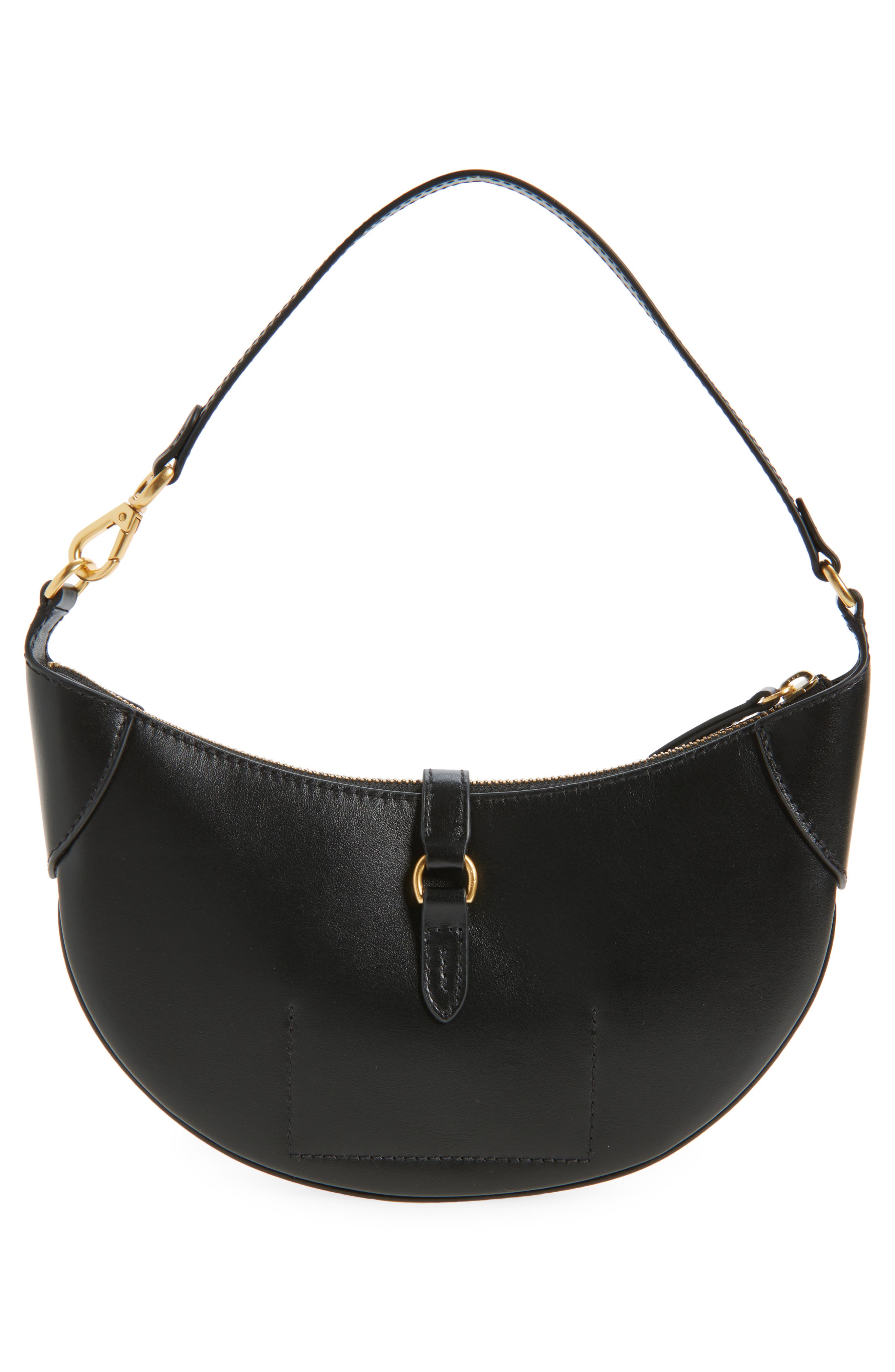 Polo Ralph Lauren Mini Polo ID Leather Shoulder Bag, Alternate, color, Black