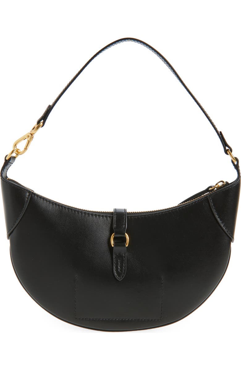 Polo Ralph Lauren Mini Polo ID Leather Shoulder Bag, Alternate, color, Black
