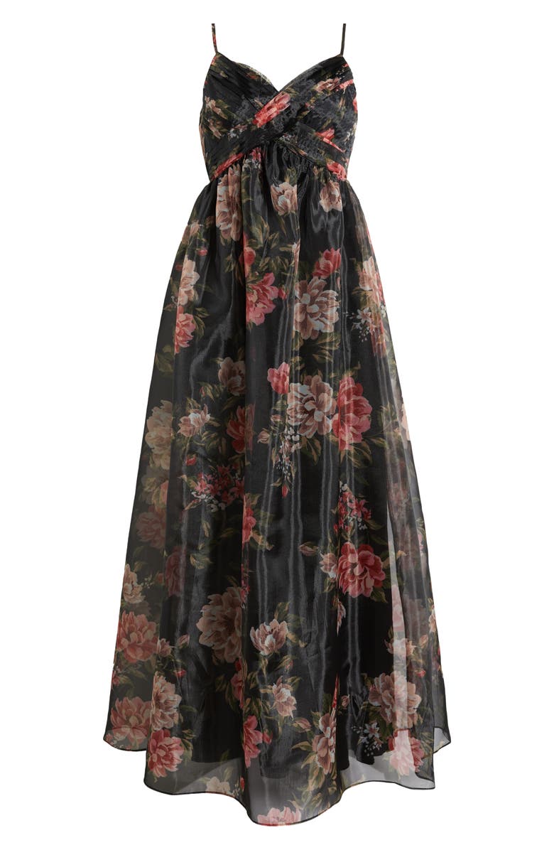 Lulus Truly Extraordinary Organza Cocktail Maxi Dress, Alternate, color,