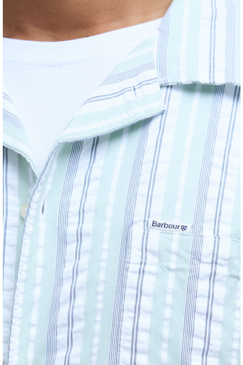 Beechcroft Stripe Cotton Seersucker Camp Shirt, Alternate, color, PALE APPLE