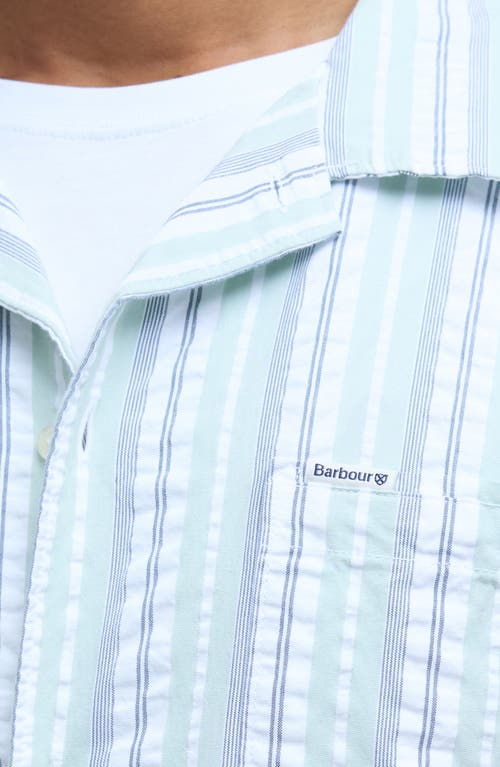 Barbour Beechcroft Regular Fit Short Sleeve Camp Shirt In Pale Apple