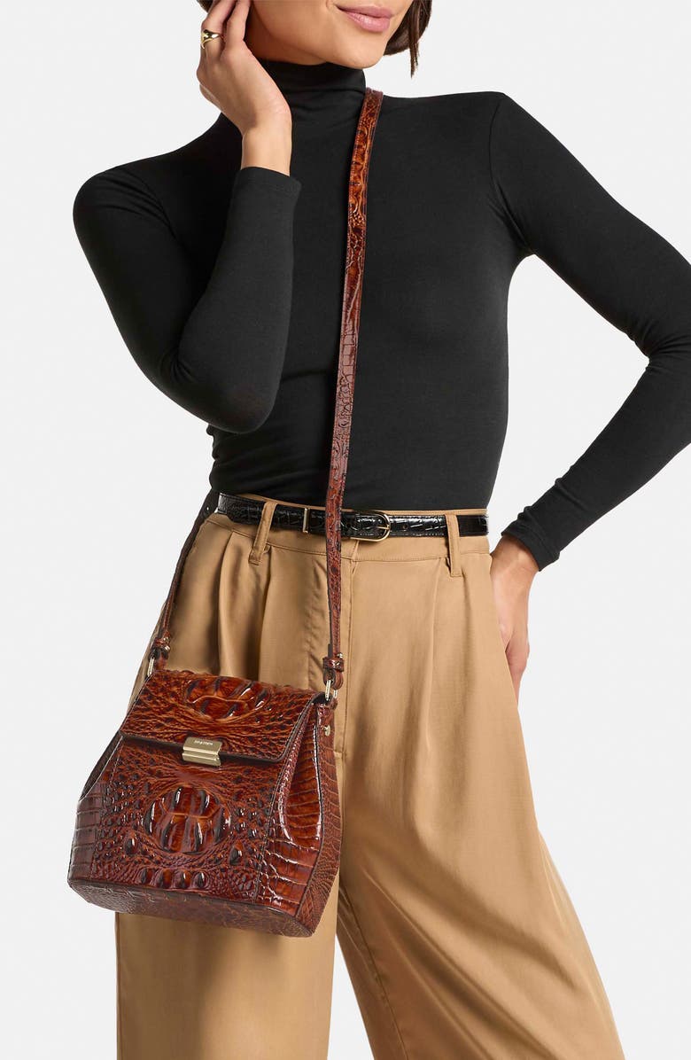 Brahmin Margo Embossed Leather Crossbody Bag, Alternate, color,