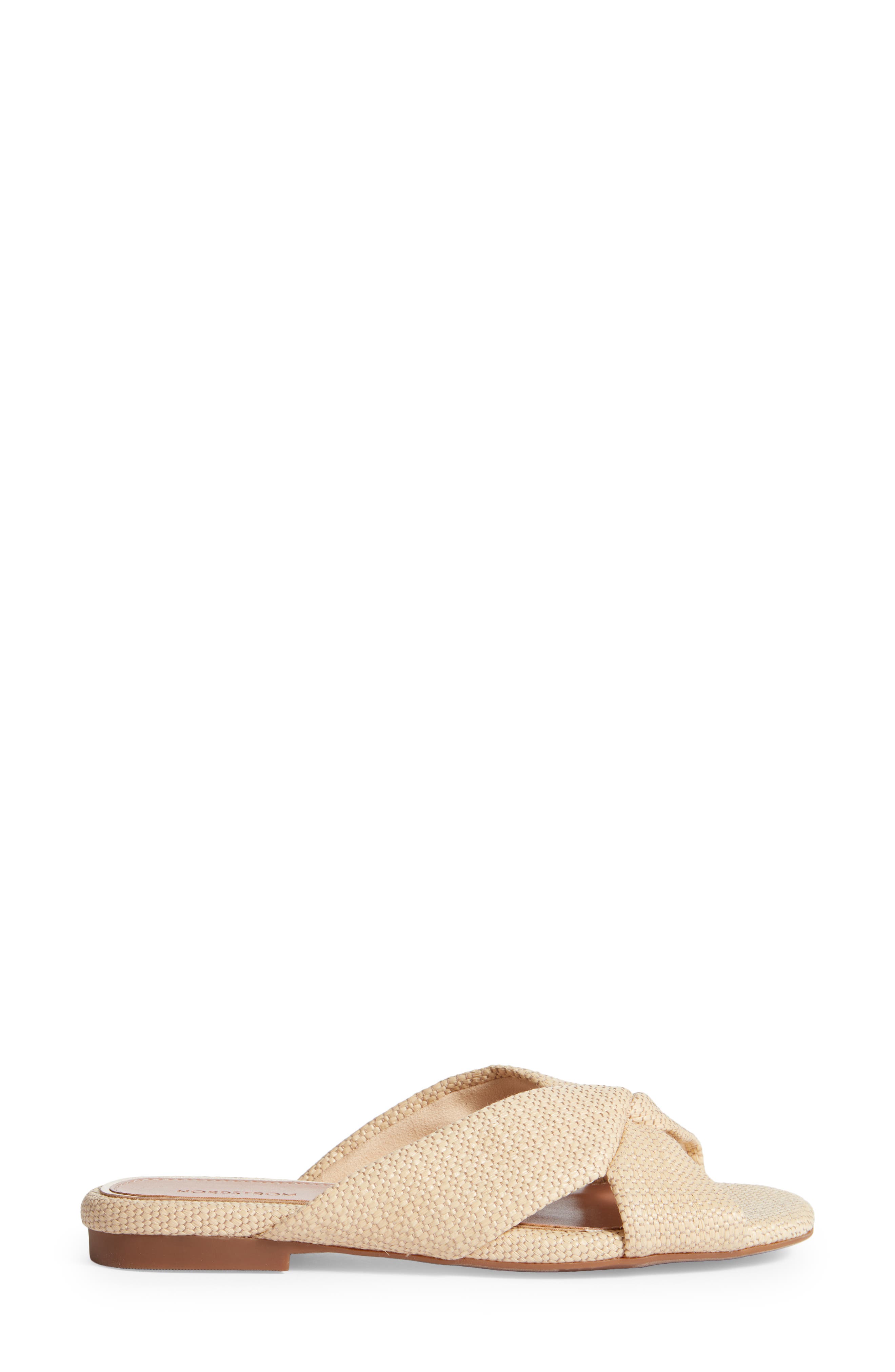 Cerise Slide Sandal, Alternate, color, NATURAL RAFFIA