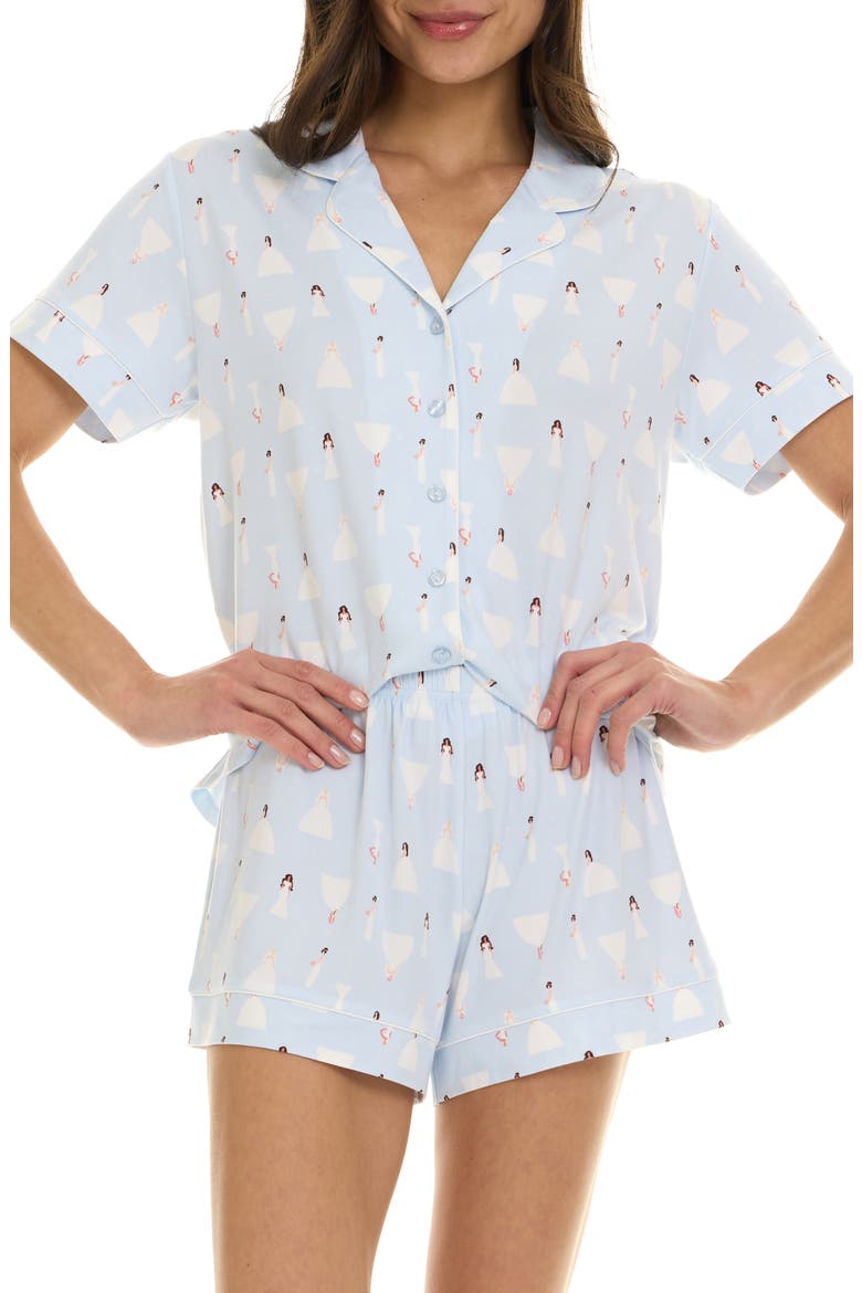 Joy Short Pajamas, Alternate, color, LIGHT BLUE