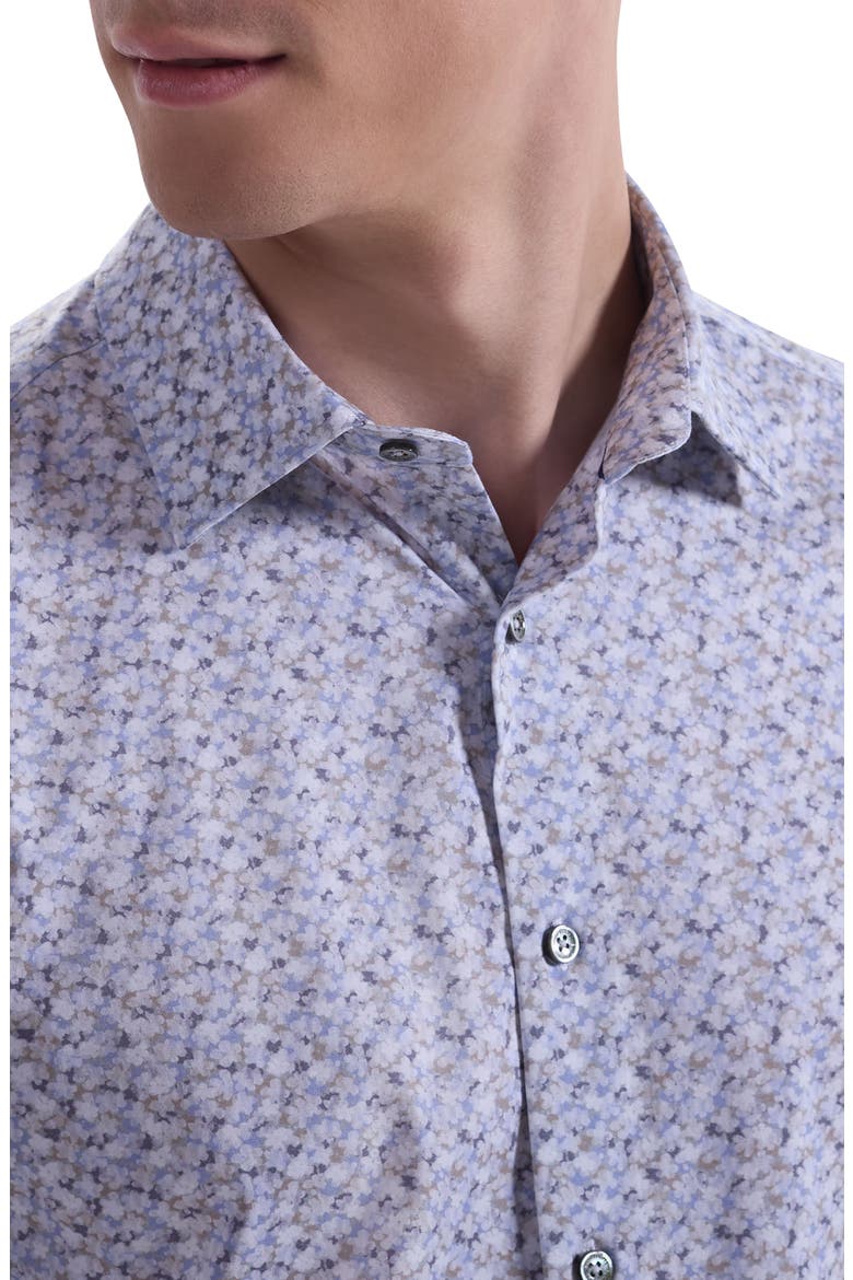 Miles OoohCotton® Short Sleeve Button-Up Shirt, Alternate, color, AIR BLUE