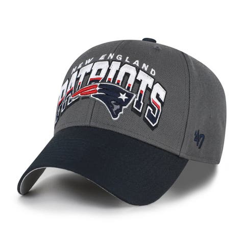Men's '47 Charcoal New England Patriots Split Block MVP Adjustable Hat