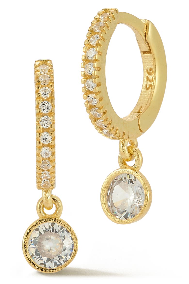 Charm Drop Earrings, Main, color, GOLD