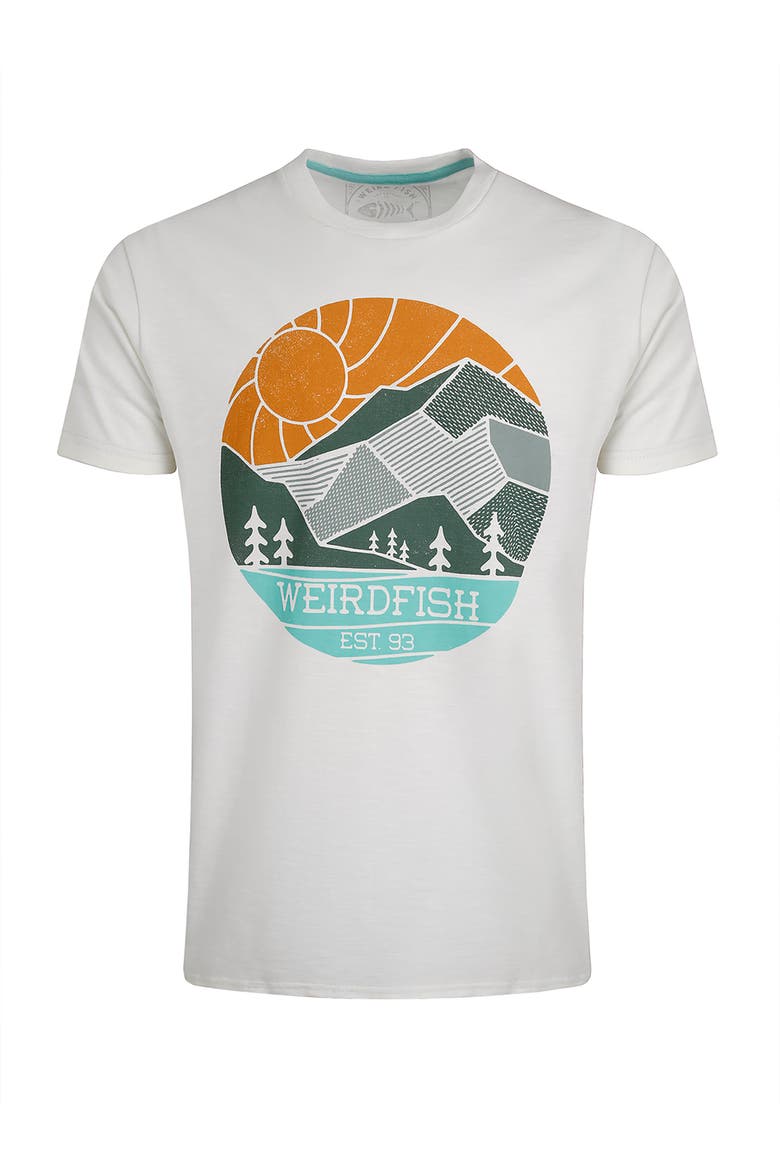 Foothills Front Print T-Shirt, Alternate, color, Dusty White