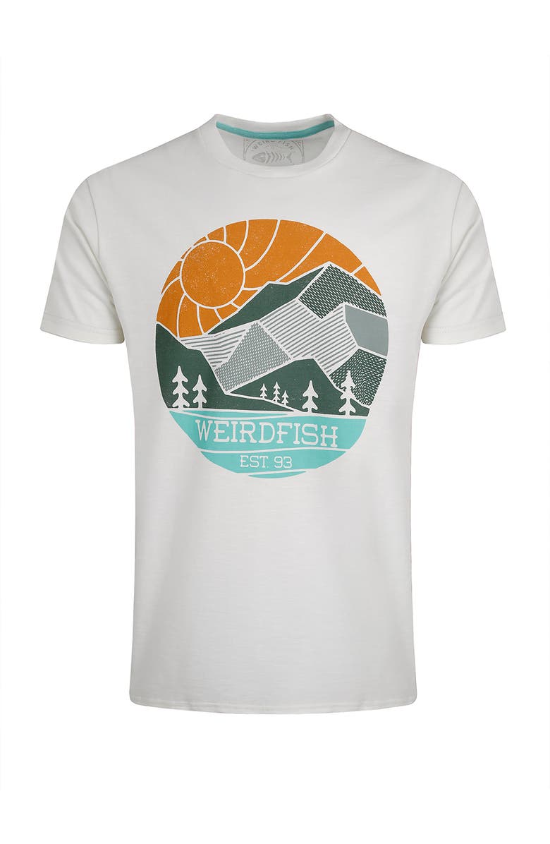 Weird Fish Foothills Front Print T-Shirt, Alternate, color, Dusty White