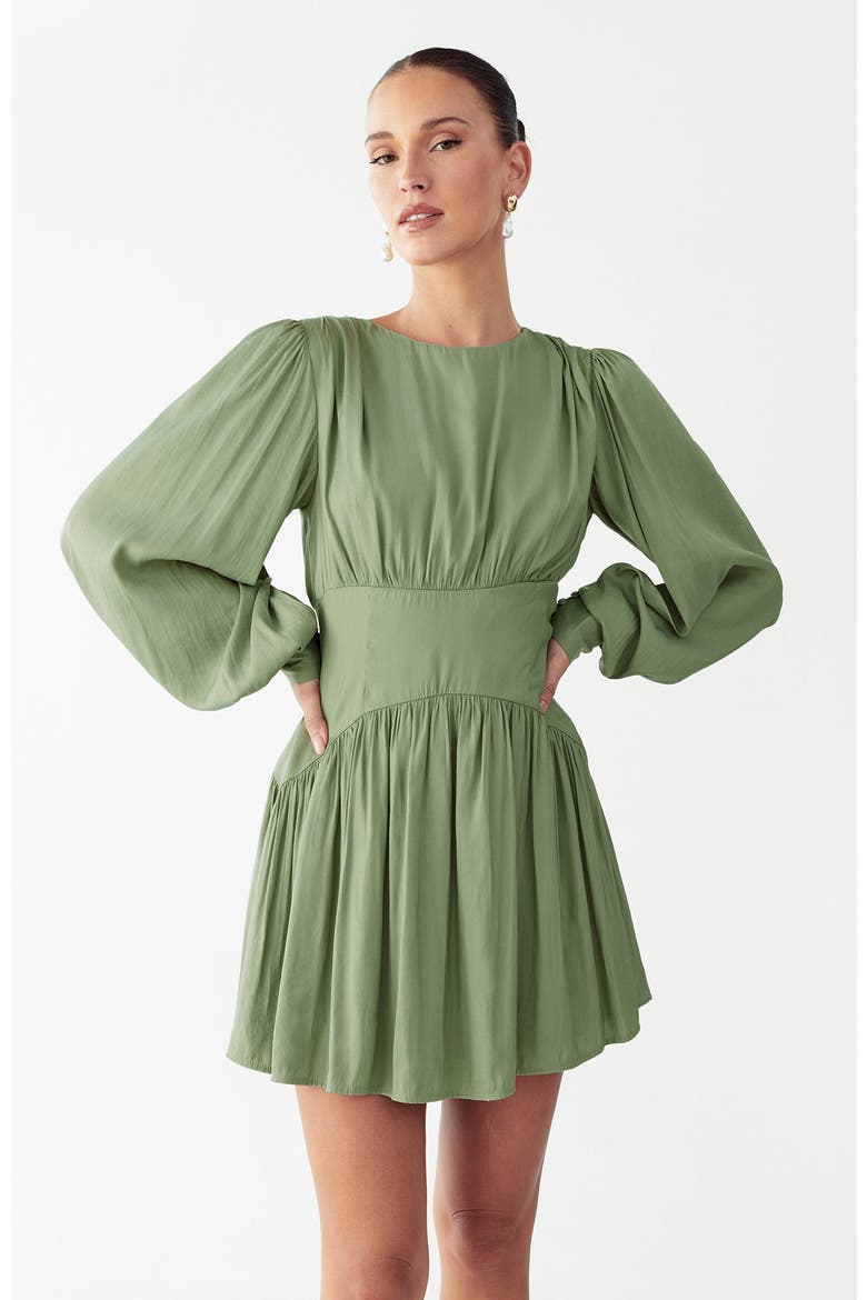Izzy Mini Dress, Alternate, color, Sage Green