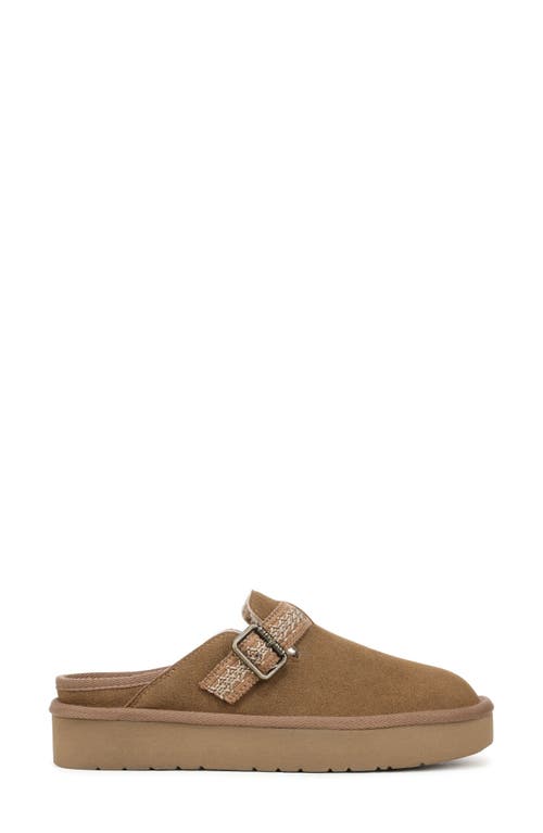 Blowfish Malibu Monday Faux Shearling Lined Clog Slipper In Brown