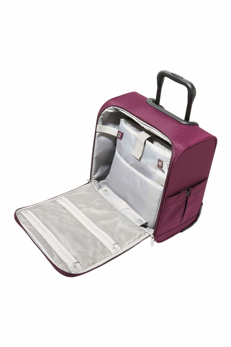 2 Wheel Underseater Carry-On Suitcase, Alternate, color, Mulberry