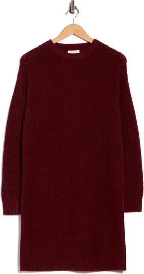 Textured Stitch Long Sleeve Sweater Dress - Main Image