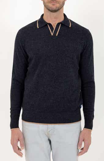 PINO BY PINOPORTE Johnny Collar Long Sleeve Wool Polo