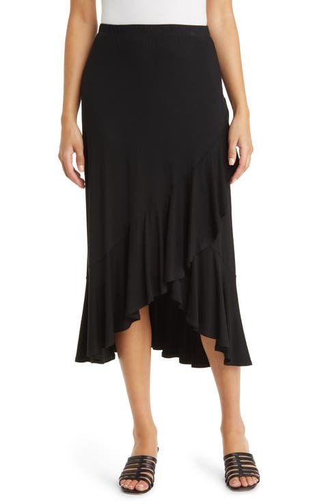 Flounce Midi Skirt