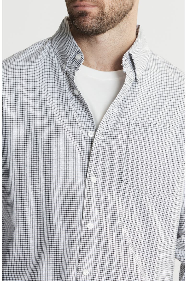 Classic Stretch Oxford Button-Up Shirt, Alternate, color, WHITE/ BLACK