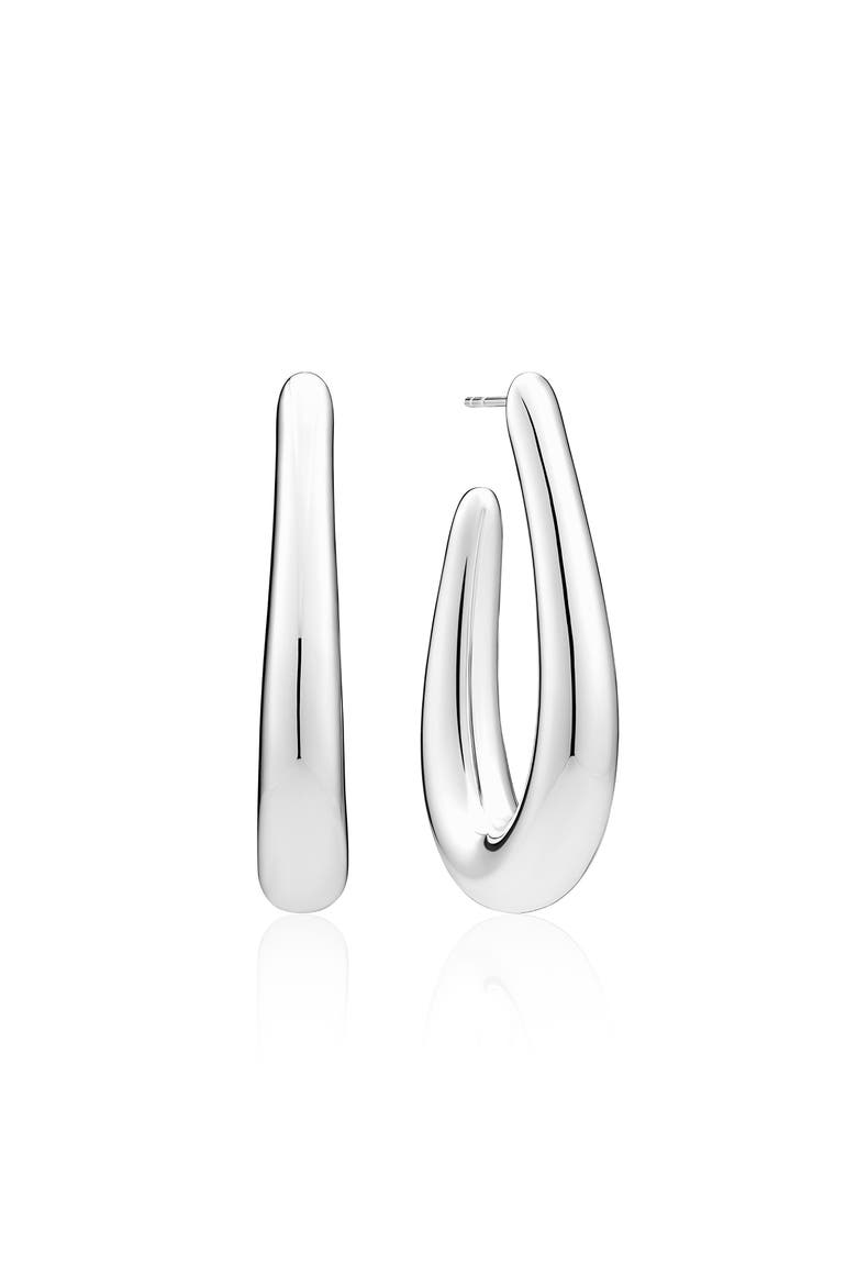 Earrings Goccia Pianura Piccolo, Main, color, Sterling Silver