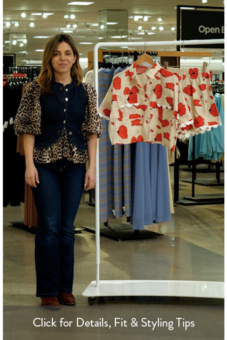 Sallio Floral Rickrack Trim Shirt & Shorts Set video