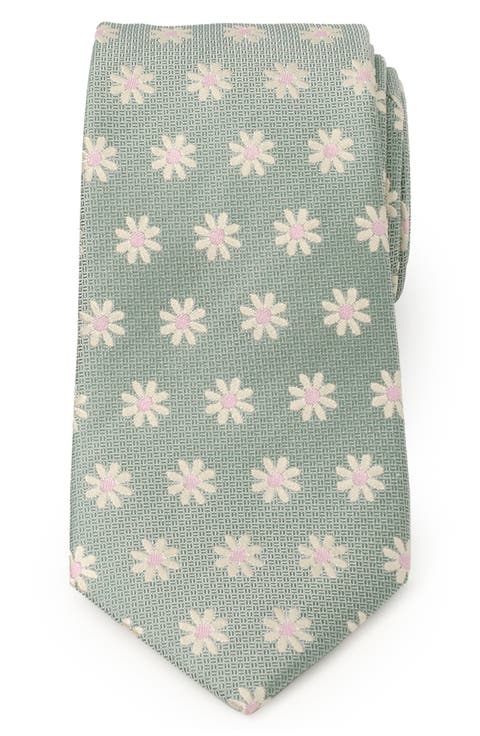 Daisy Floral Silk Tie