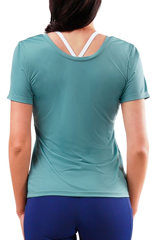 Uv Skinz Short Sleeve Reverse Neck Tee In Blue