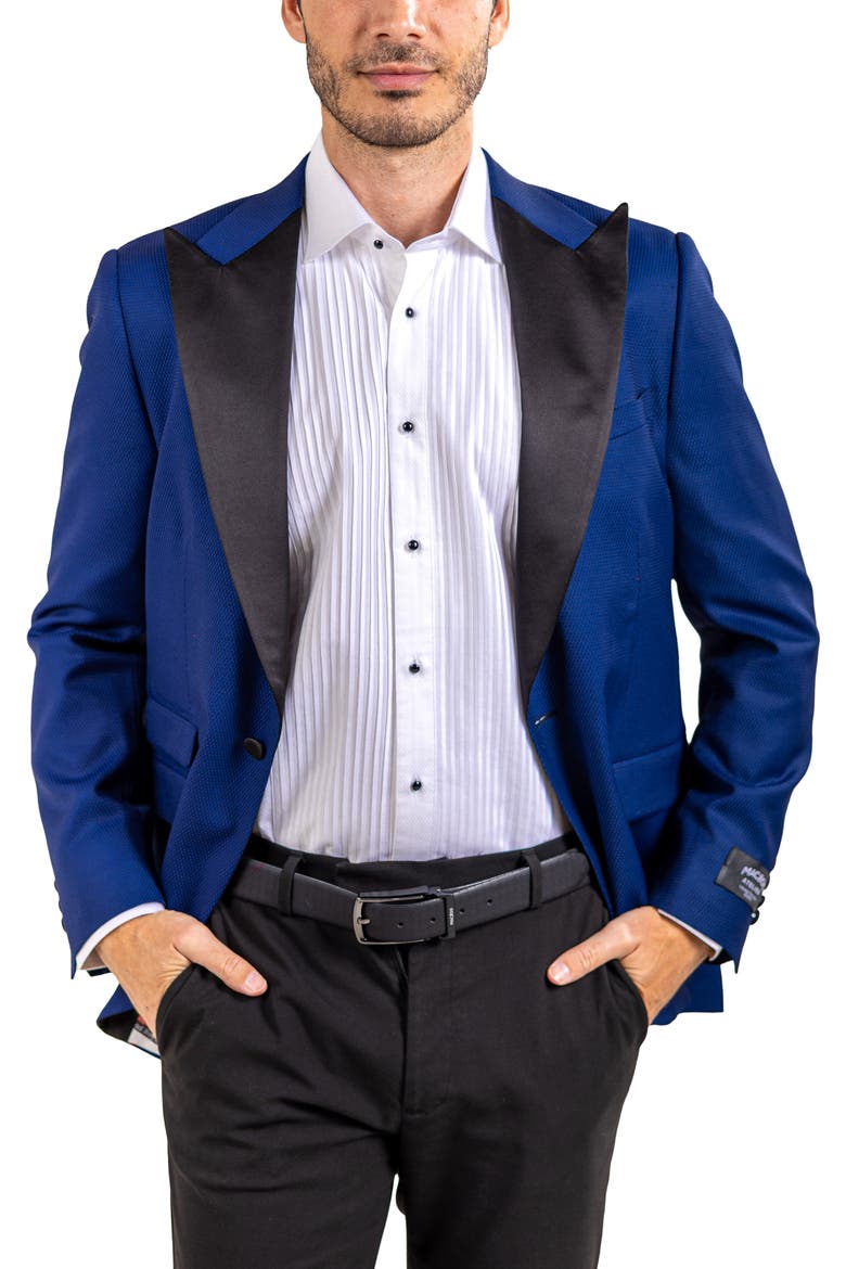 Ascencion Satin Lapel Sport Coat, Alternate, color, BLUE